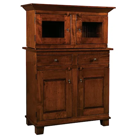 2-Drawer Buffet with 2-Door Cabinet and Hutch